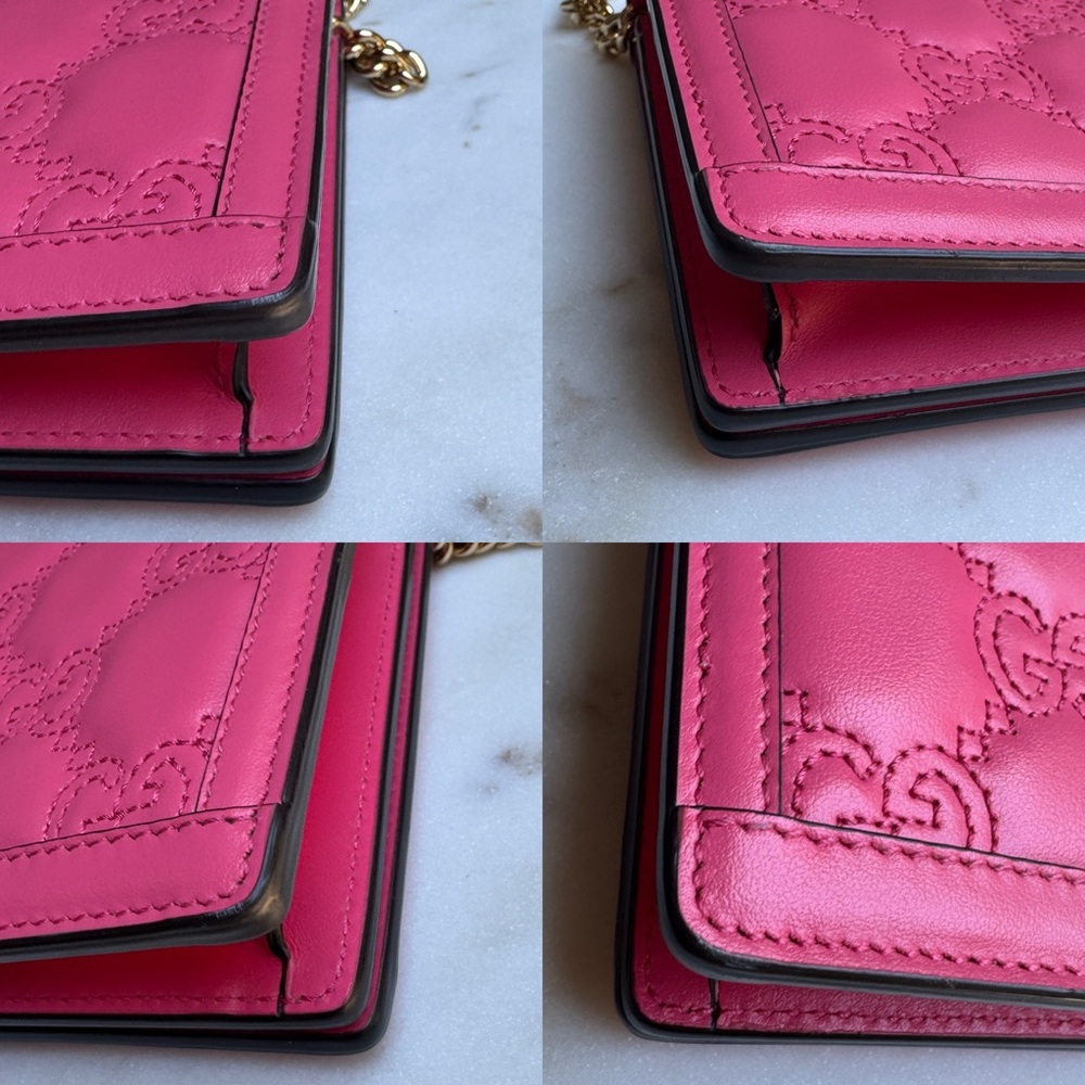 Gucci GG Matelassé Chain Wallet WOC Crossbody - Picture 12 of 14